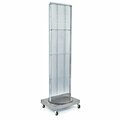 Azar Displays Two-Sided Pegboard Floor Display on Revolving Wheeled Base. Spinner Rack Stand. 700253-CLR